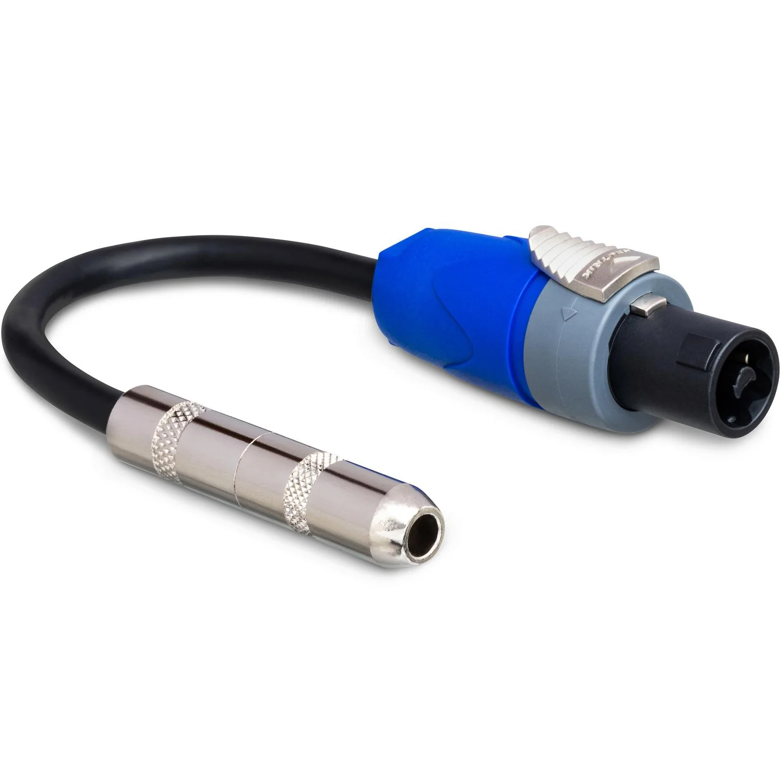 Hosa GSK-112 SpeakON Adapter, 1/4 in TS to Neutrik speakON, 12AWG, 6 in