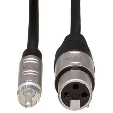 Hosa HXR-005 Pro Unbalanced Cable, REAN XLR3F to RCA, 5 ft (Loc:2M)