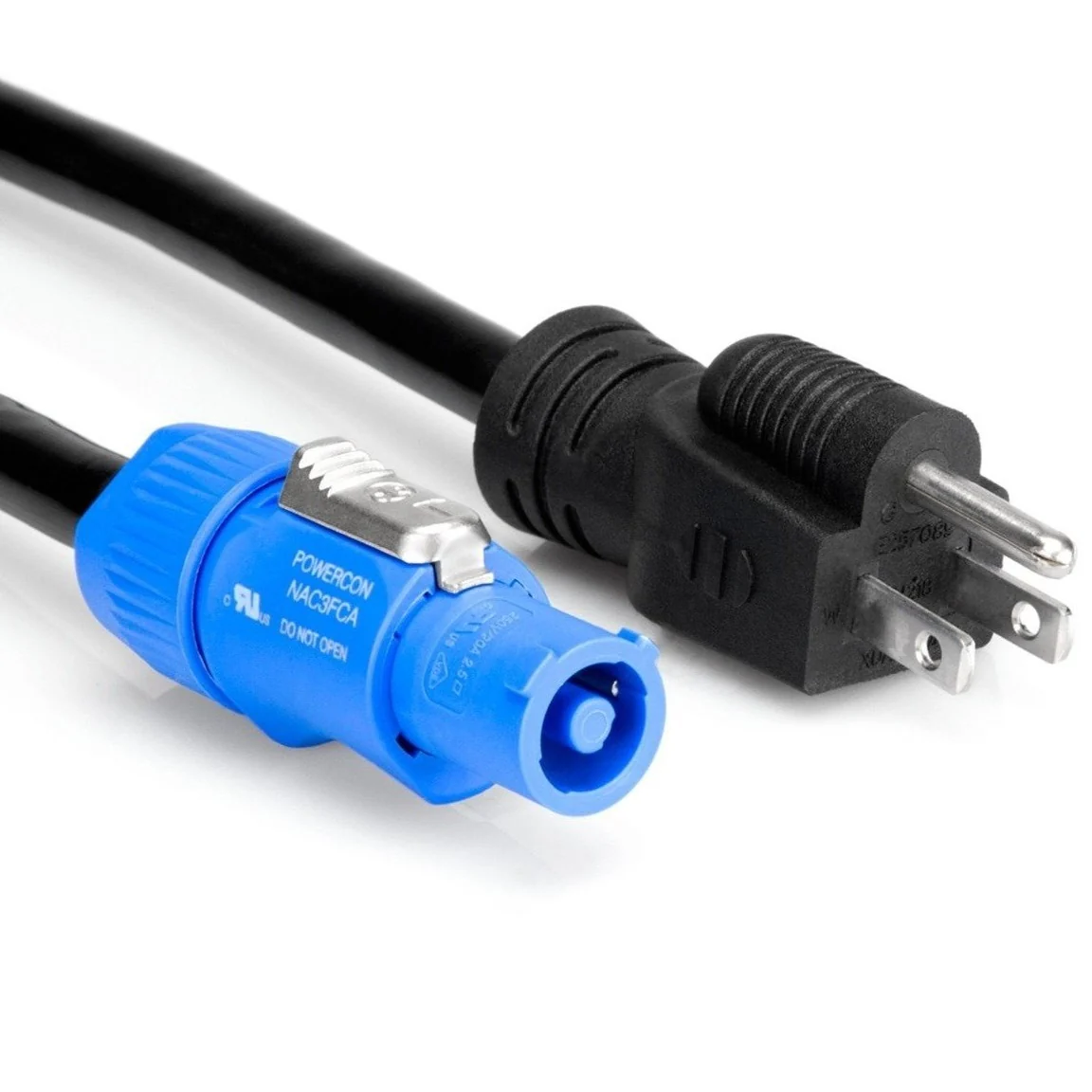 Hosa PWN-210 Power Cord, Neutrik PowerCON to Hosa NEMA 5-15P, 10 ft