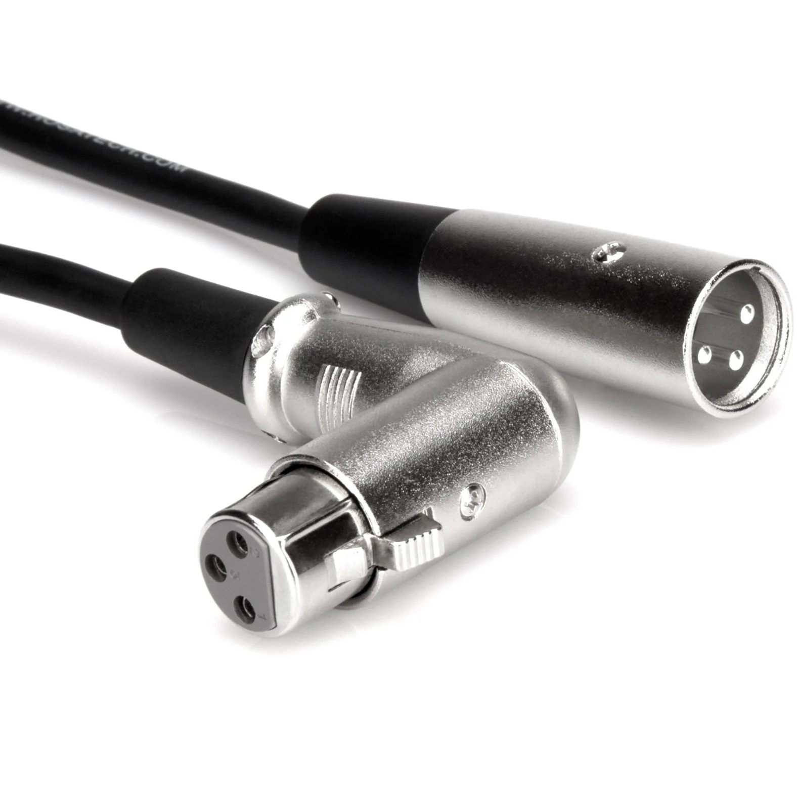 Hosa XFF-110 Balanced Interconnect, Right-angle XLR3F to XLR3M, 10 ft (Loc:3P)