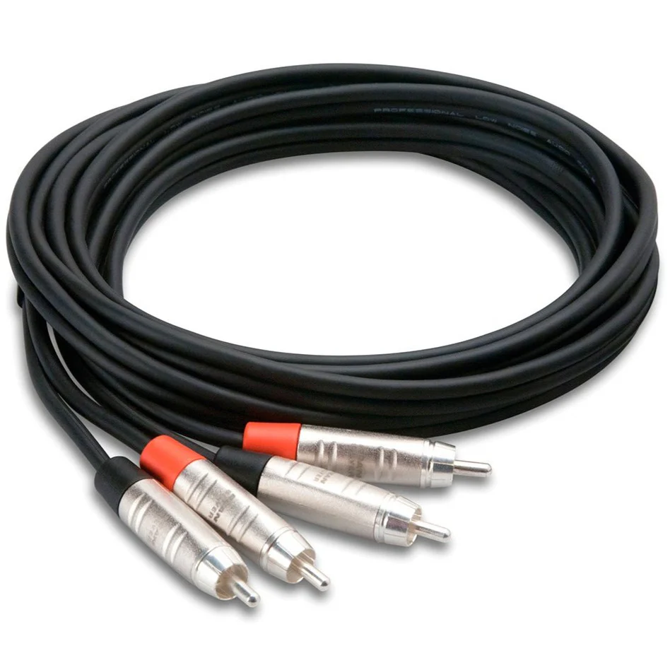 Hosa HRR-003X2 Pro Stereo Interconnect Dual REAN RCA to Same 3 ft (Loc:2A)