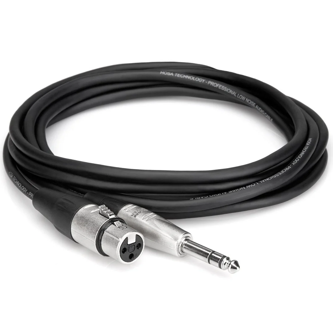 Hosa HXS-010 Pro Balanced Interconnect REAN XLR3F to 1/4 in TRS 10 ft (Loc:2G)