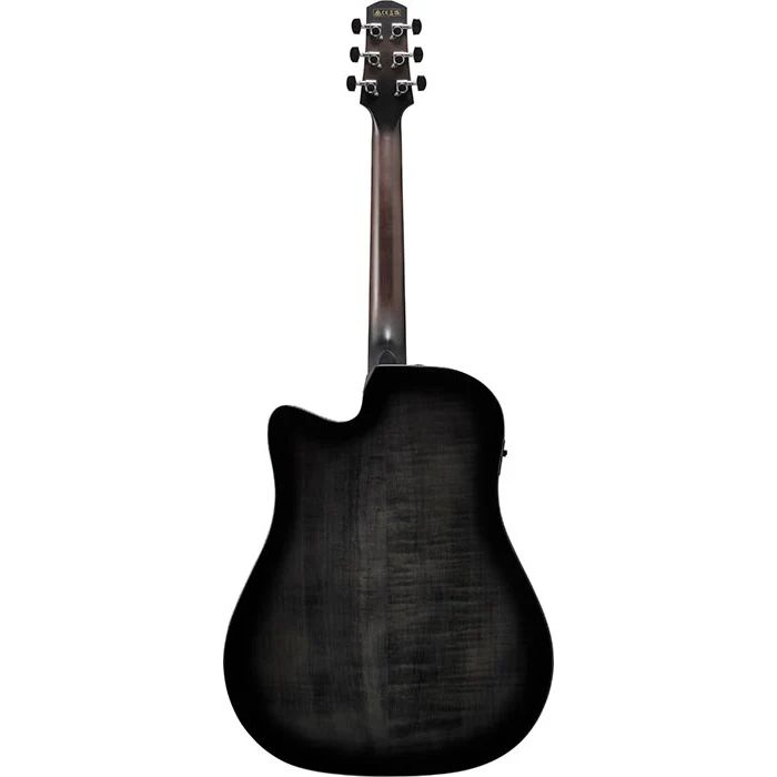 Ibanez AAD77CETKS Acoustic Guitar, Spruce Top, Maple b/s w/ Electronics, Black Sunburst - Image 2