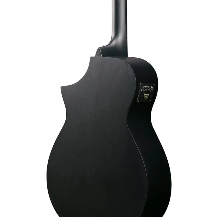 Ibanez AEWC621BOT AEWC Acoustic/Electric Guitar, Spruce Top, Sapele b/s, Black Out - Image 4