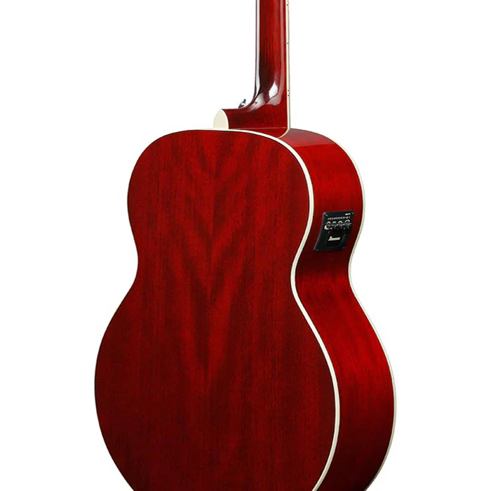 Ibanez AJ70M1EWR Jumbo Acoustic Guitar, Sitka Spruce Top, Okoume B/S, w/ Electronics, Wine Red - Image 3