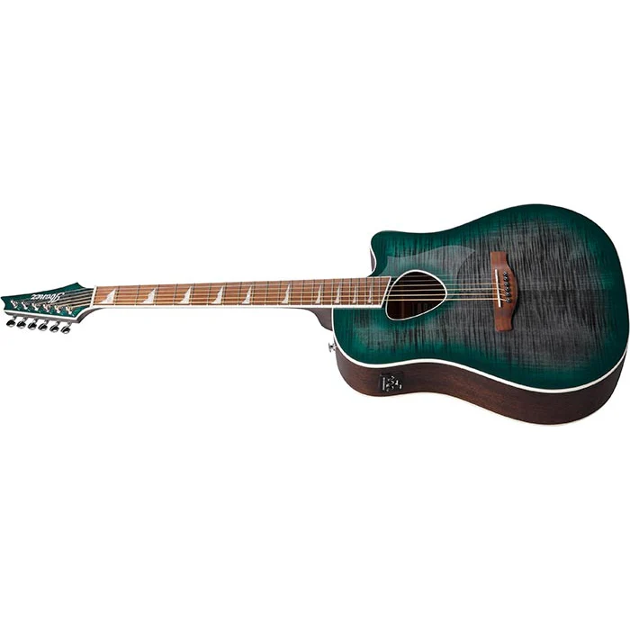Ibanez ALT30FMEDB Altstar Acoustic-Electric Guitar, Flame Maple Top, Emerald Doom Burst High Gloss - Image 4