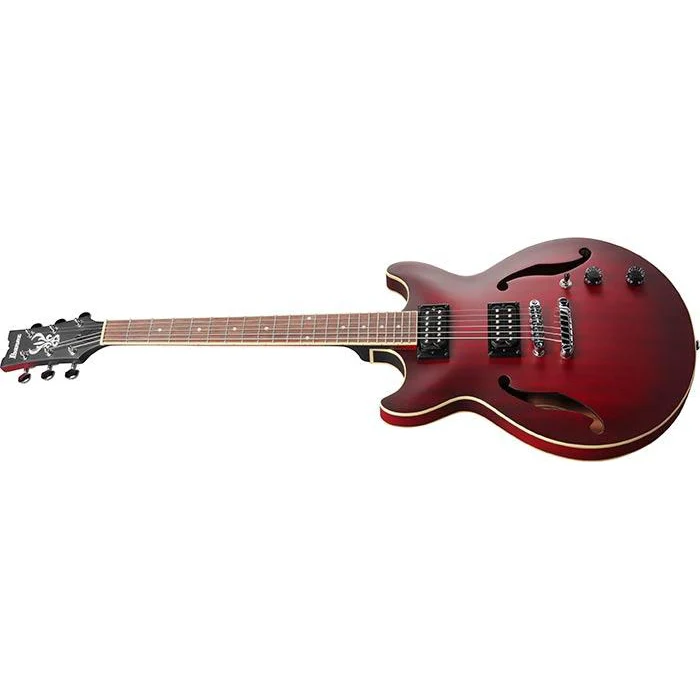 Ibanez AM53SRF AM Artcore Electric Guitar - Sunburst Red Flat - Image 4