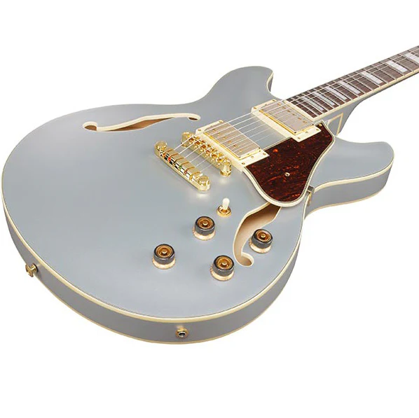 Ibanez AS73GMSF Artcore Dbl Cut, HH, Elite PU, Moonstone Silver Flat - Image 4
