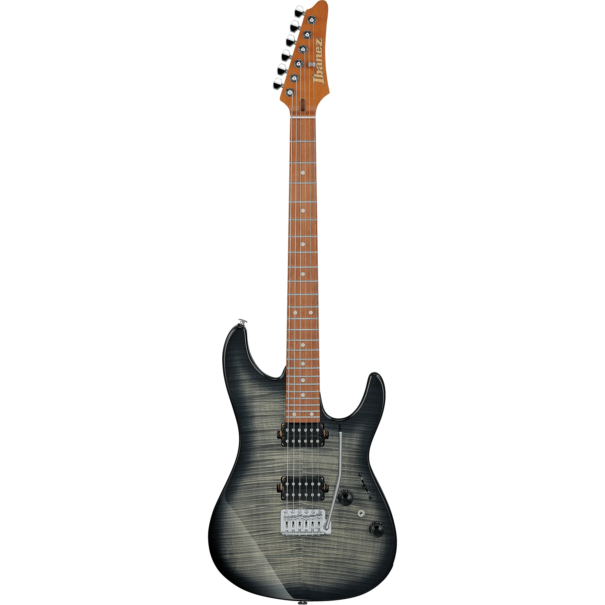 Ibanez AZ22S1FTKS AZ Standard, 22 Fret, HSS, w/ Trem, Roated MN, Locking Tuners, Transparent Black Sunburst