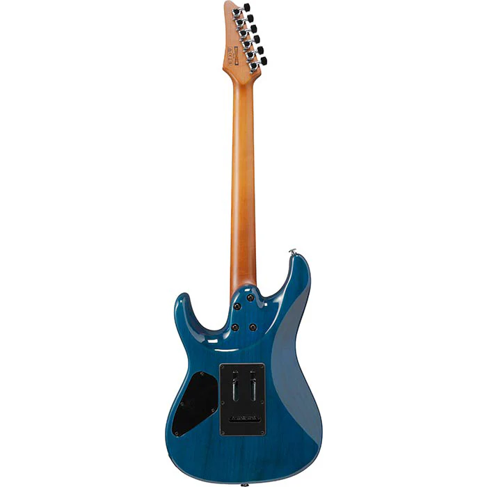 Ibanez AZ24S1FTXB AZ Standard, 24 Fret, HH, w/ Trem, Roated MN, Locking Tuners, Transparent Turquoise Burst - Image 2