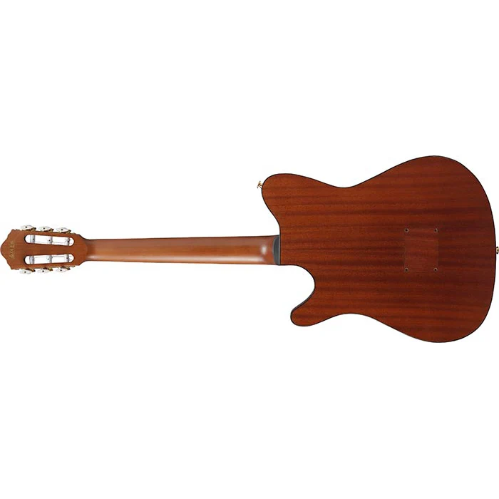 Ibanez FRH10NBSF FRH Thin-Body Nylon String Acoustic/Electric Guitar, Solid Spruce Top, Sapele b/s, Brown Sunburst Flat - Image 5