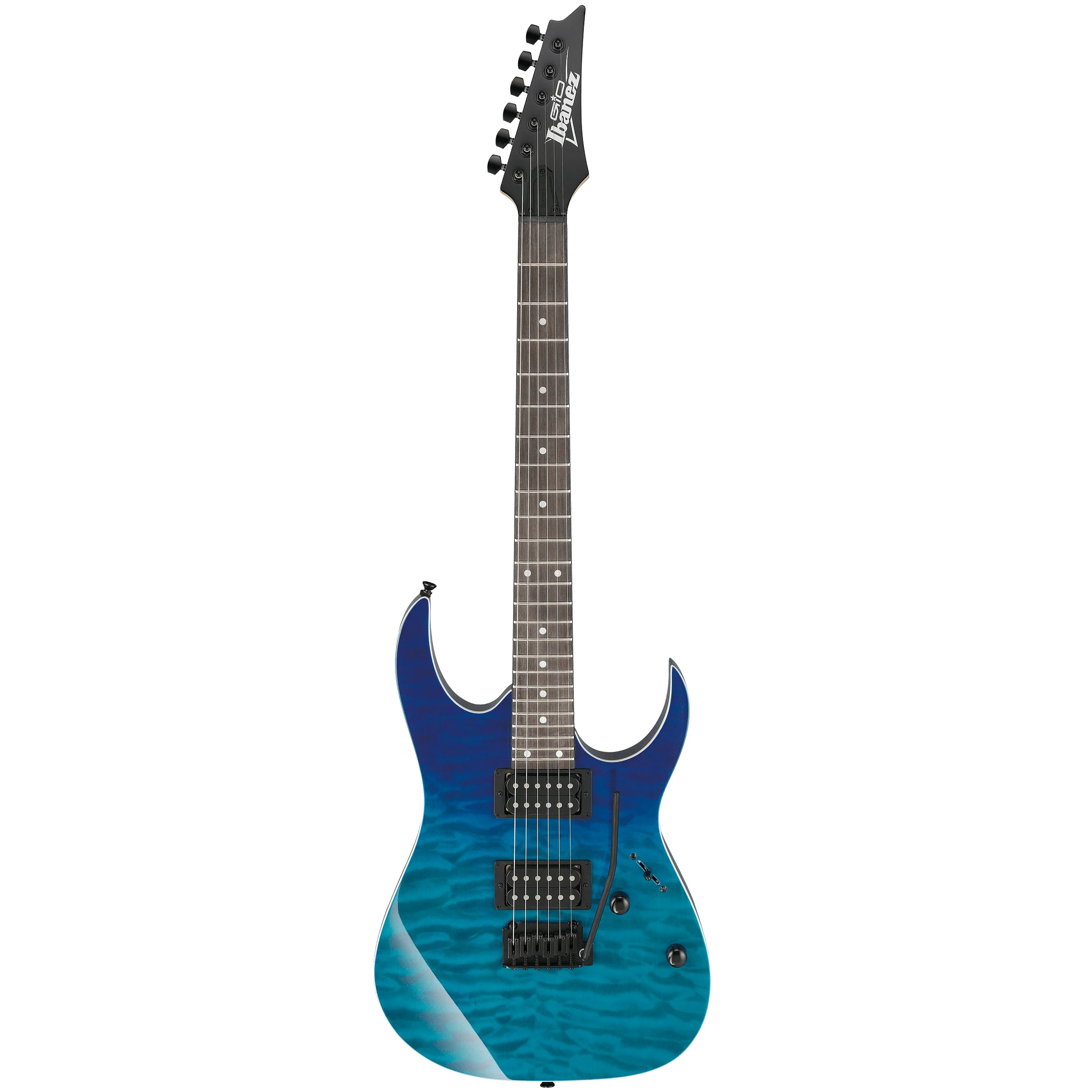 Ibanez GRG120QASPBGD Gio RG, QM Top, HH, w/ Trem, Blue Gradation