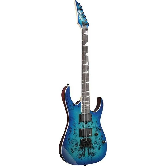 Ibanez GRGR221PAAQB Gio RG, Burl Top, HH, Hard-tail, Aqua Burst - Image 3