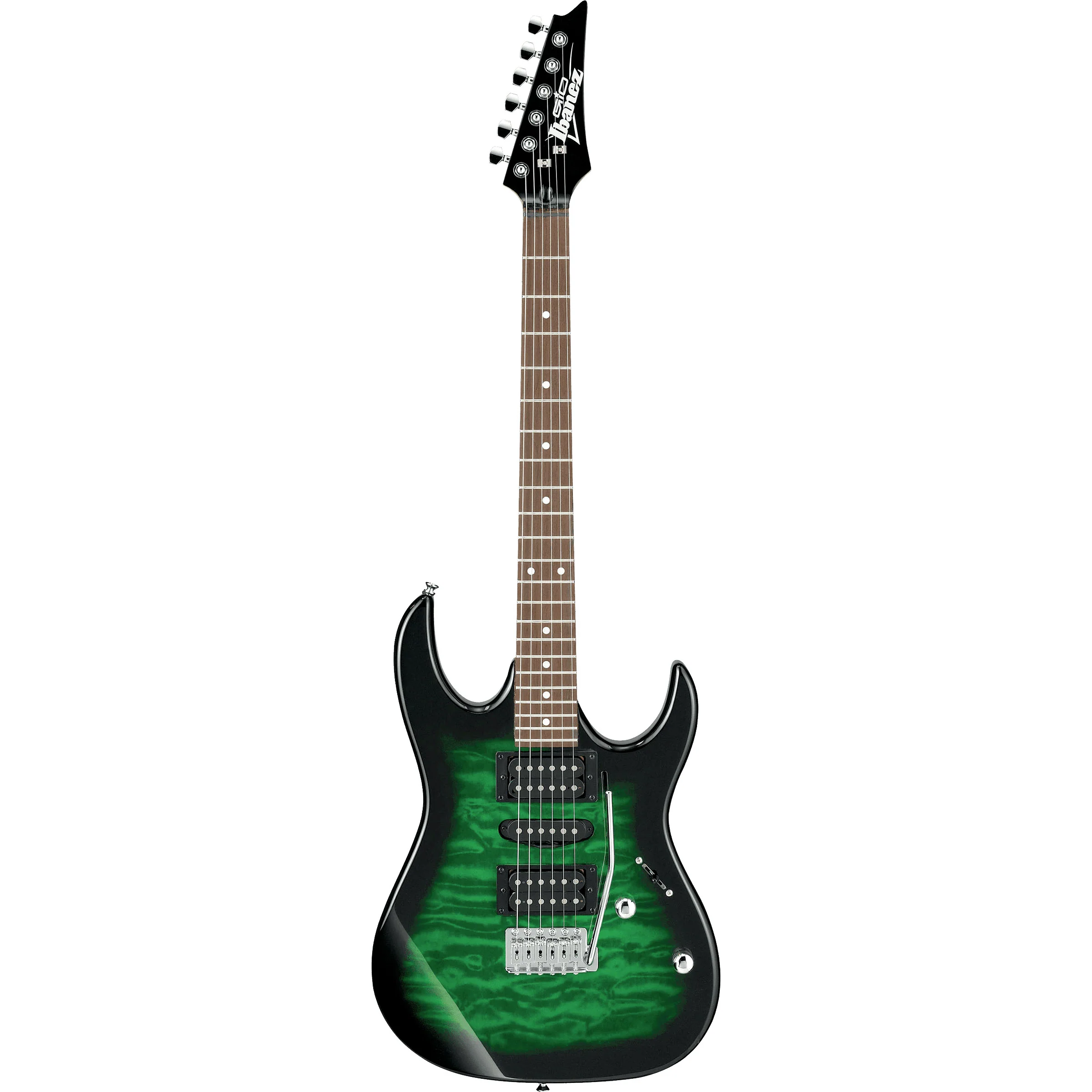 Ibanez GRX70QATEB Gio RX Electric Guitar, Transparent Emerald Burst