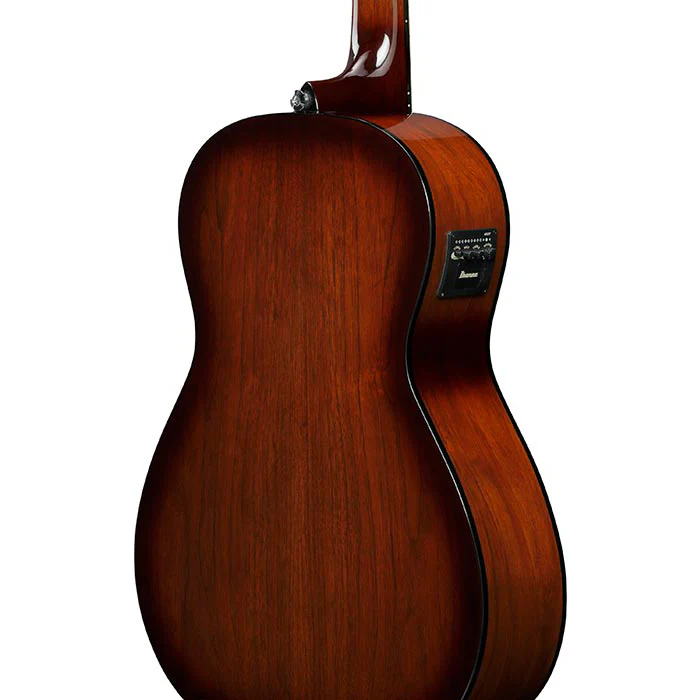 Ibanez PN50TKENDH Parlor Acoustic Guitar, Spruce Top, Teak B/S, w/ Electronics, Dark Brown Sunburst - Image 3