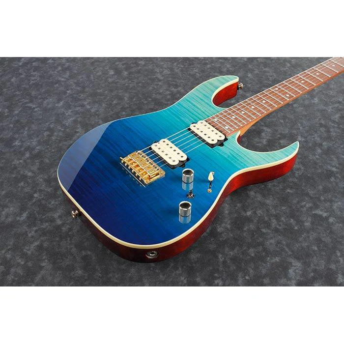 Ibanez RG421HPFMBRG RG High Performance Electric Guitar, Blue Reef Gradation - Image 4