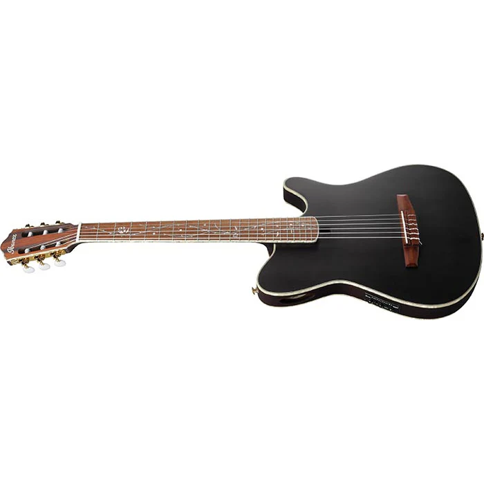 Ibanez TOD10NTKF Tim Henson Signature FRH Nylon String Guitar - Trans Black Flat - Image 4