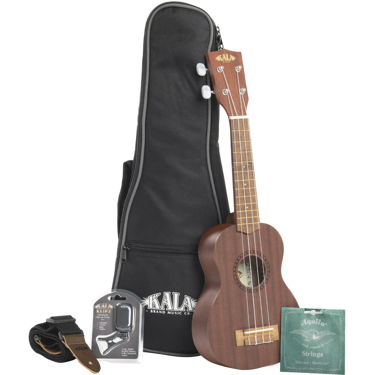 Kala KA-15C-BNDL Concert Satin Mahogany Ukulele Bundle