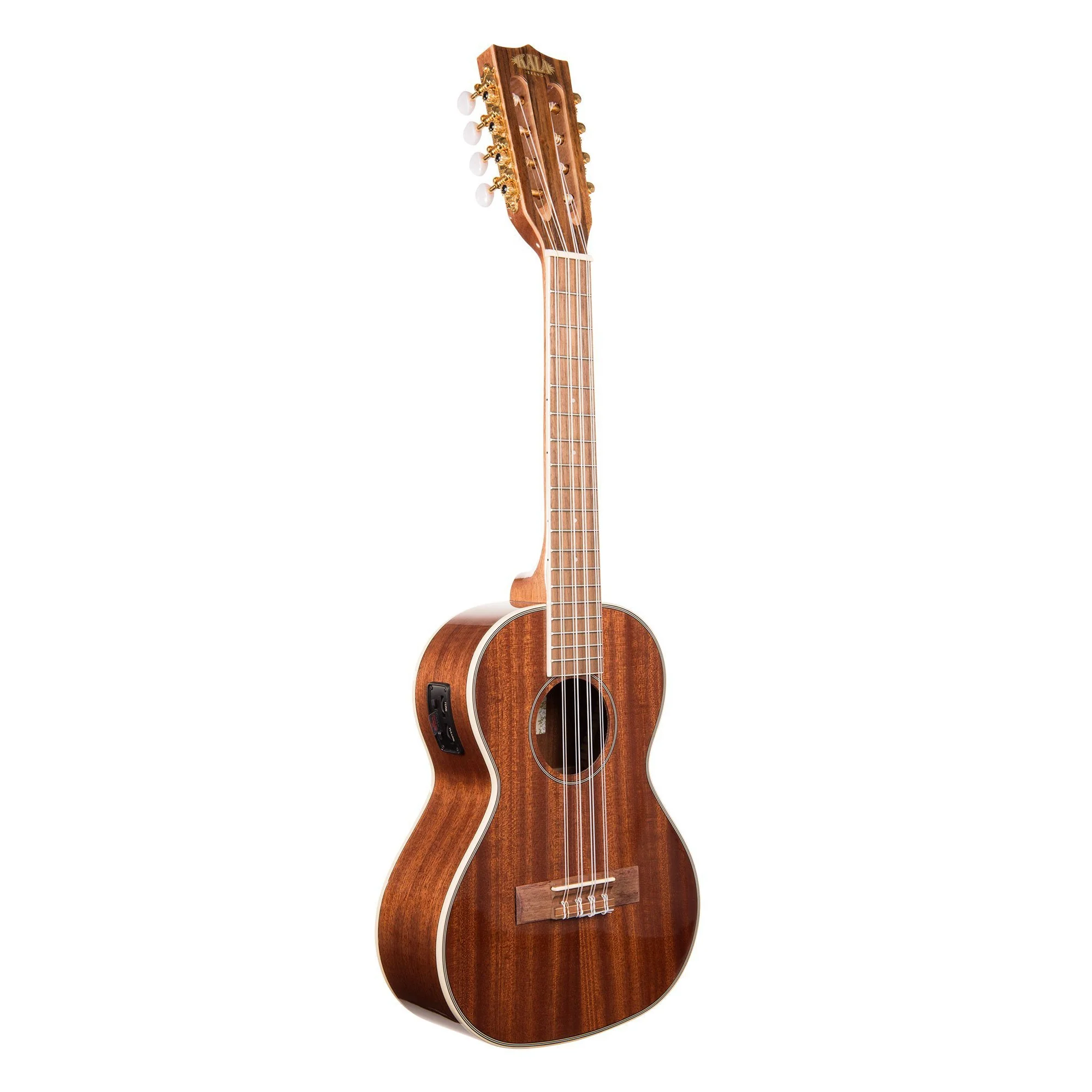 Kala KA-8E 8-String Tenor Mahogany Ukulele, Electronics - Image 2