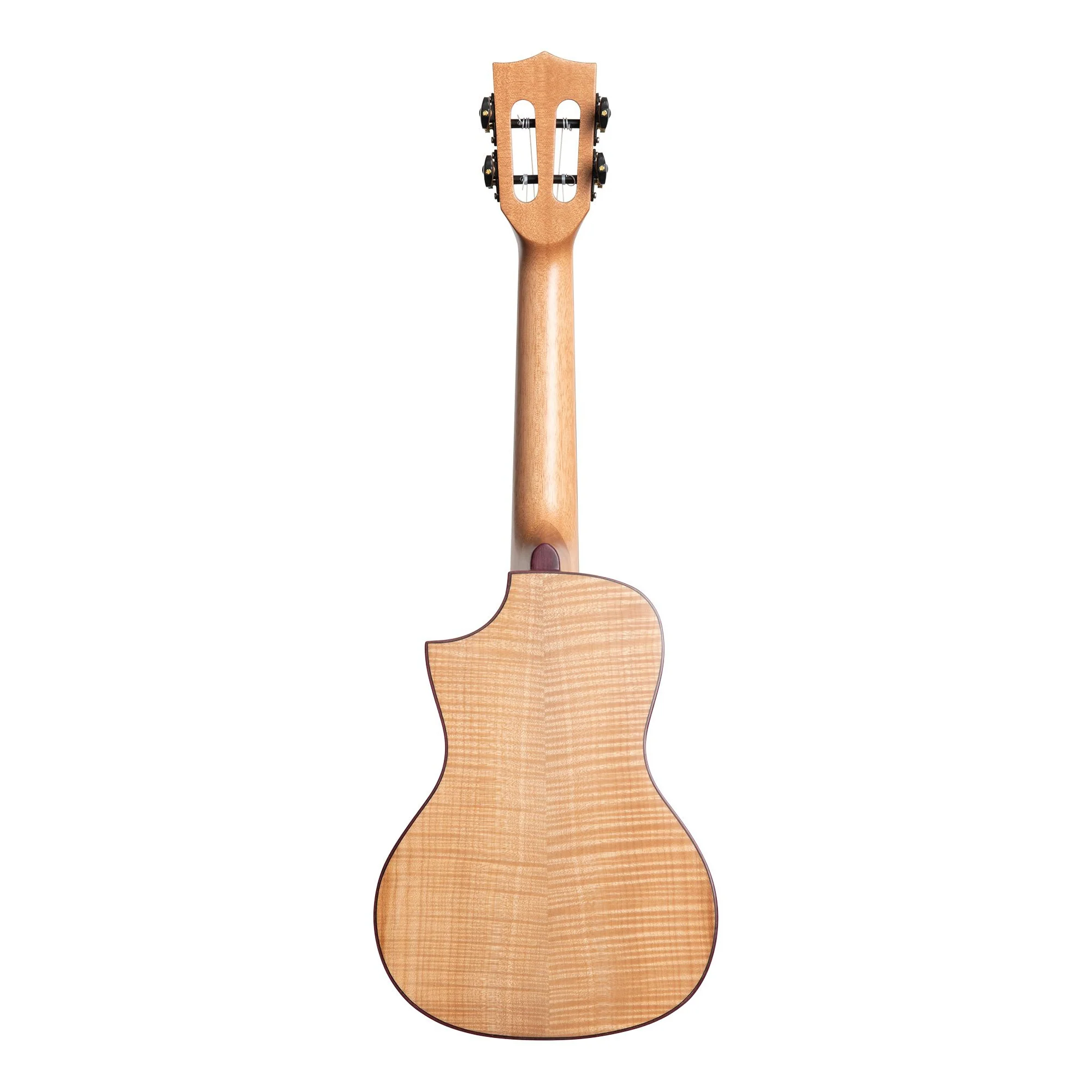 Kala KA-ASFM-C-C Concert Solid Flame Maple Ukulele, Cutaway - Image 3