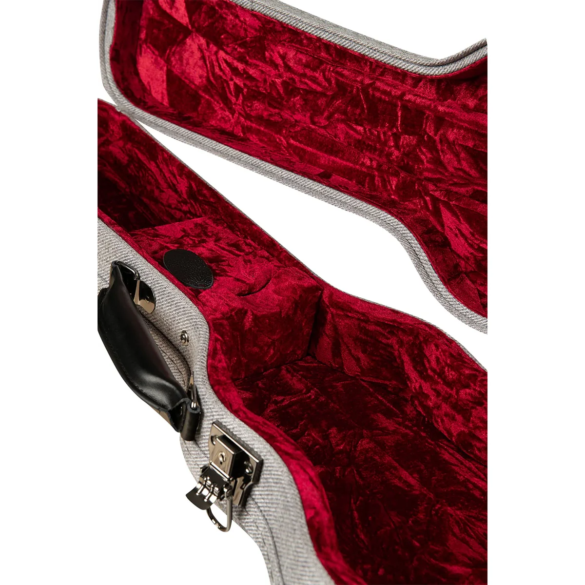 Kala GTC-AT Concert Archtop Ukulele Hardcase, Grey Tweed - Image 5