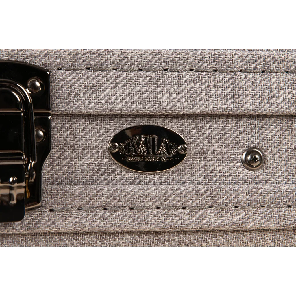 Kala GTS-AT Soprano Archtop Ukulele Hardcase, Grey Tweed - Image 4