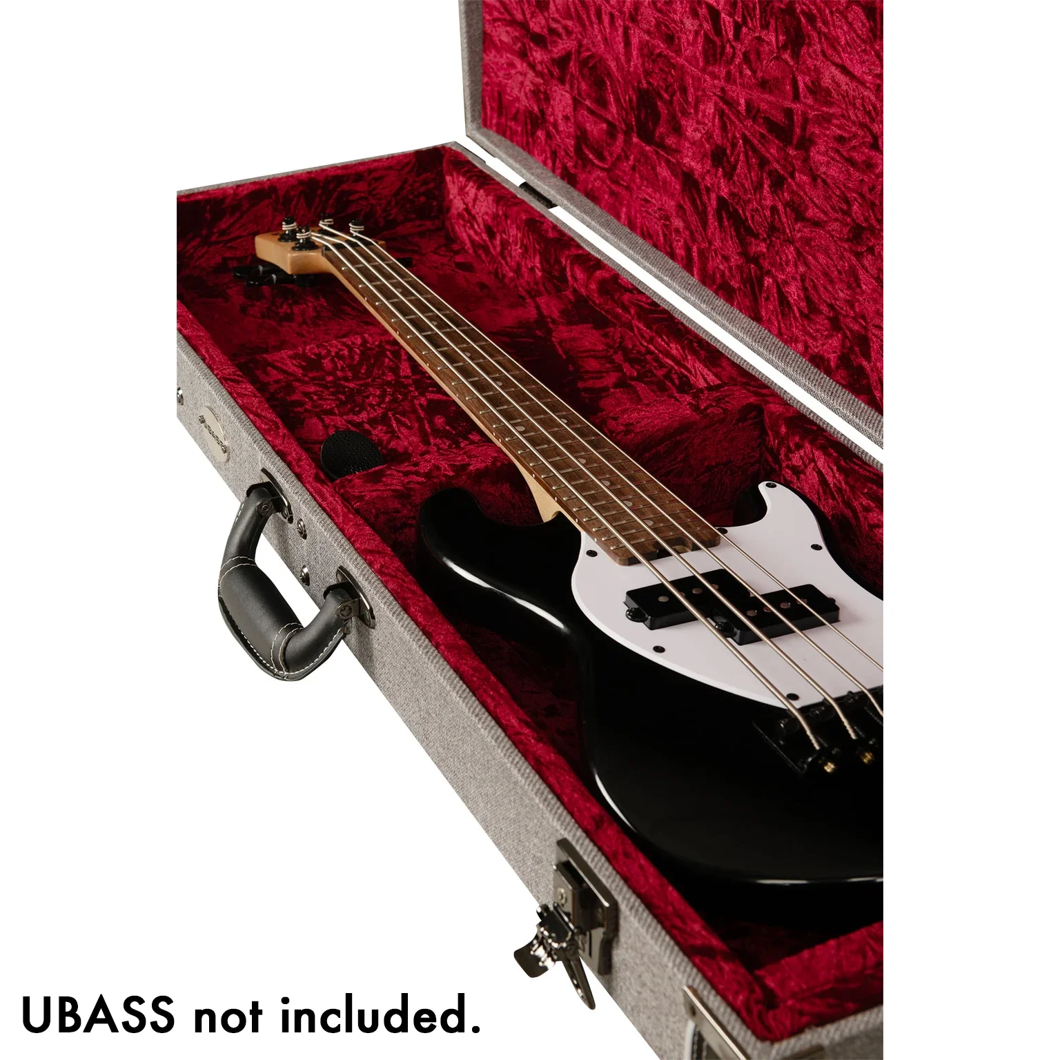 Kala HCGT-SB-4 Hard Case for 4-String Solid Body UBASS, Gray Tweed - Image 4