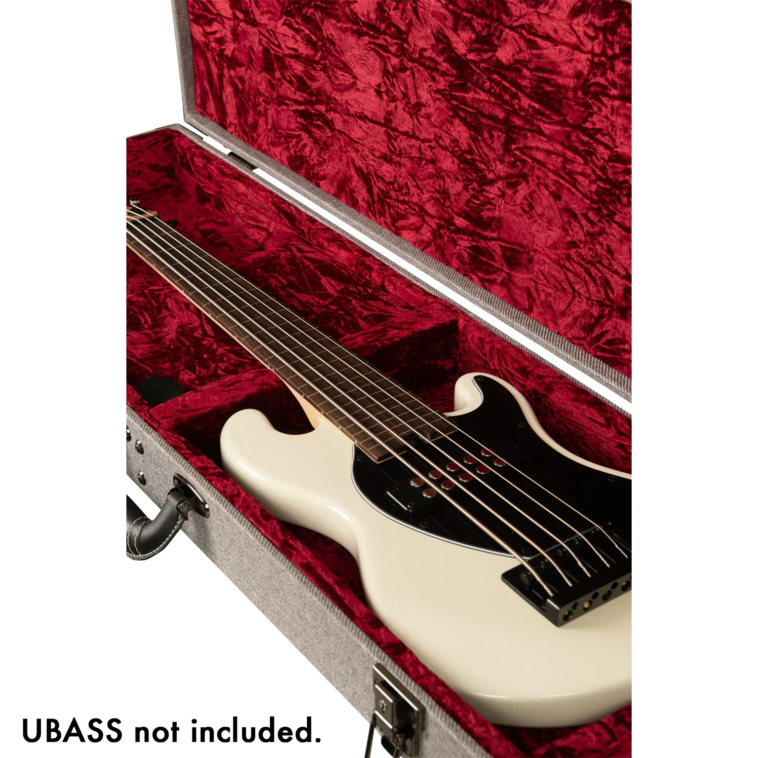 Kala HCGT-SB-5 Hard Case for 5-String Solid Body UBASS, Gray Tweed - Image 4