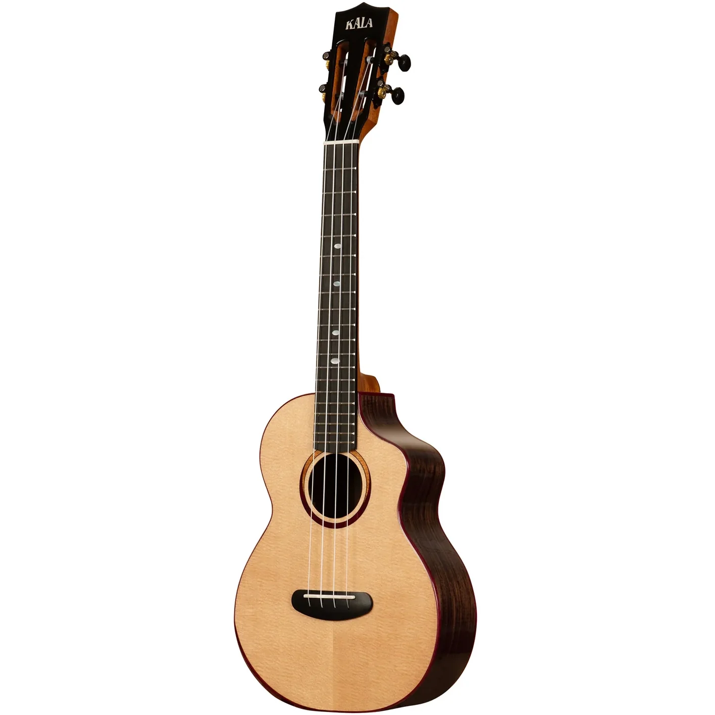 Kala KA-CT-SSRW-TG-C Contour Series All Solid Tenor Ukulele w/ Cutaway, Spruce Top, RW b/s, Gloss - Image 3