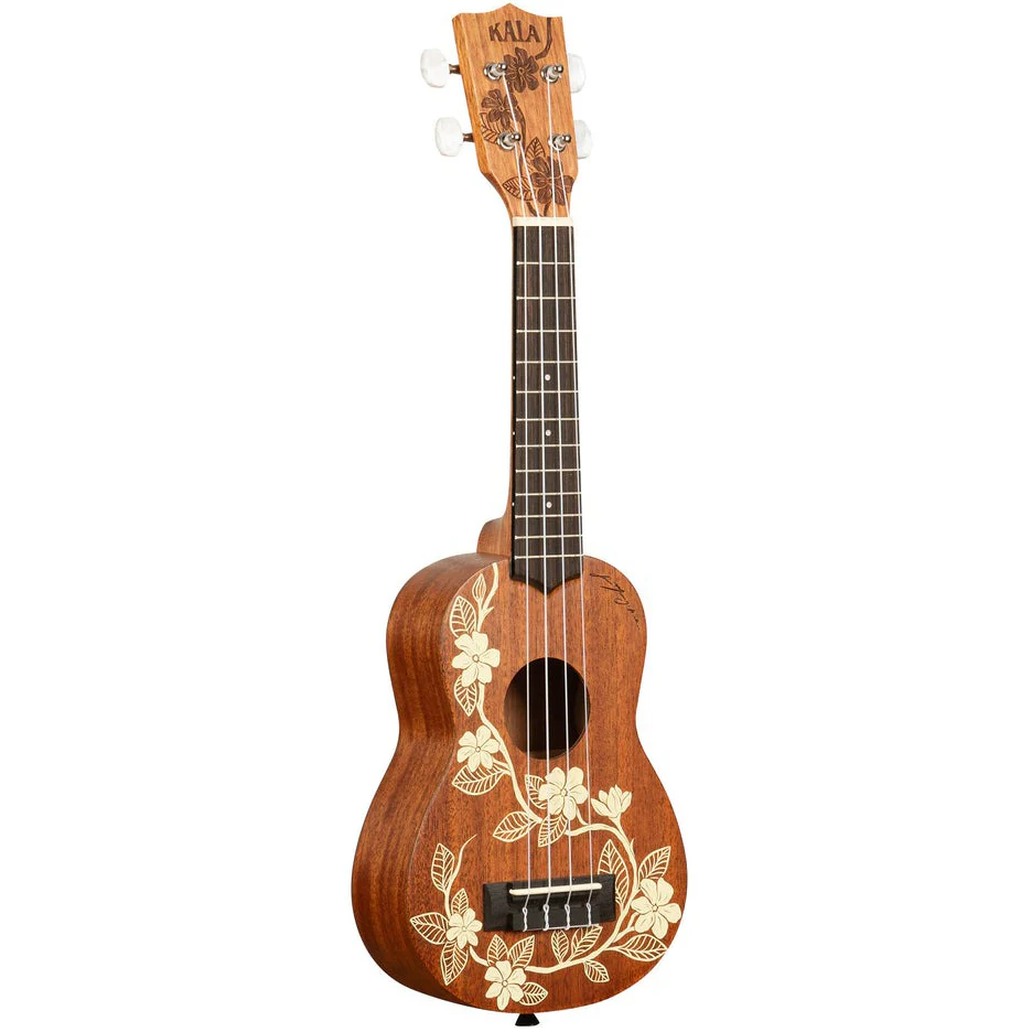 Kala KA-GARDENIA-S Soprano Mahogany Ukulele, Gardenia Design - Image 3