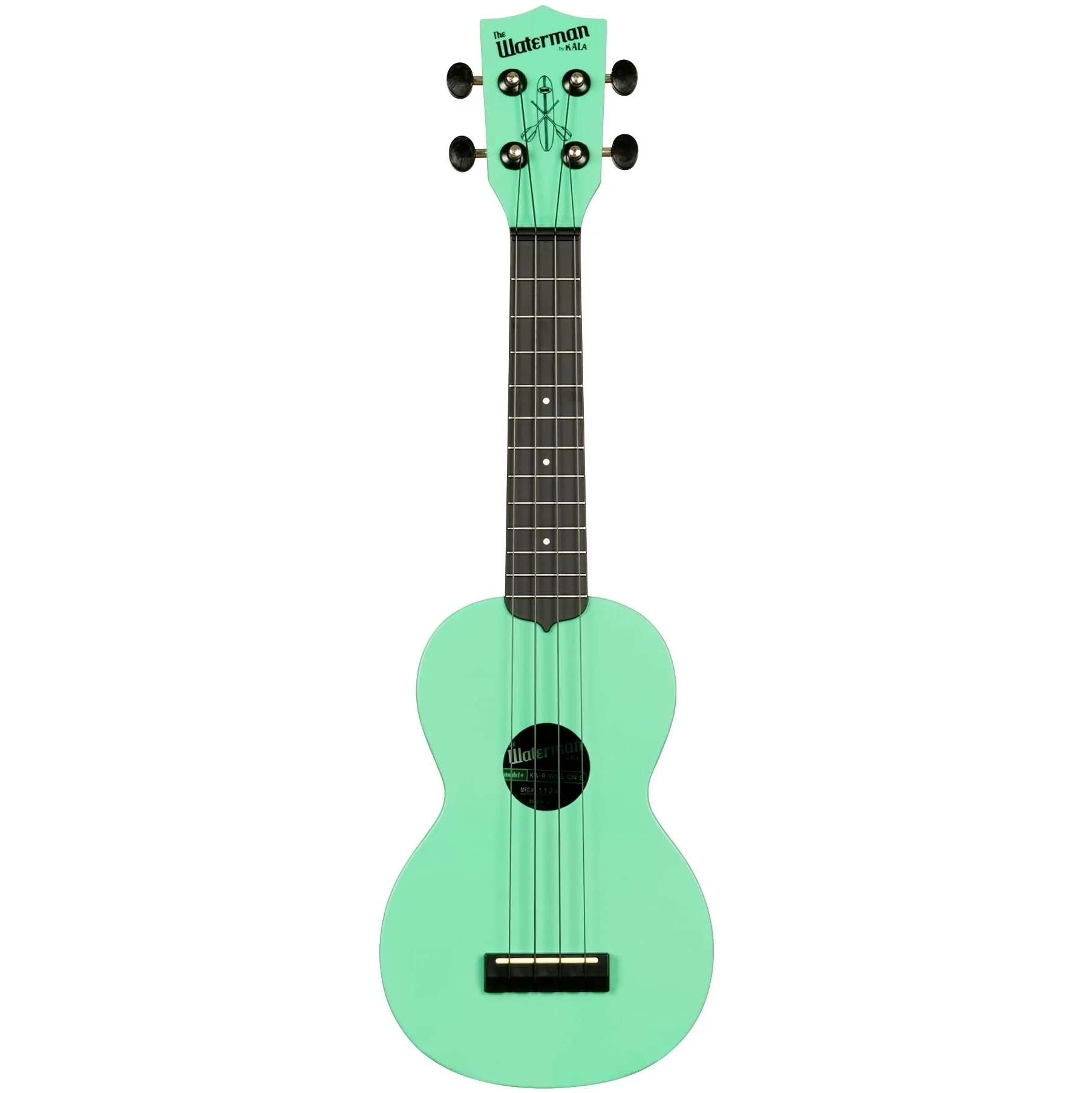 KALA KA-R-WMS-GN-S Soprano Recycled Waterman Ukulele, Sea Foam Green