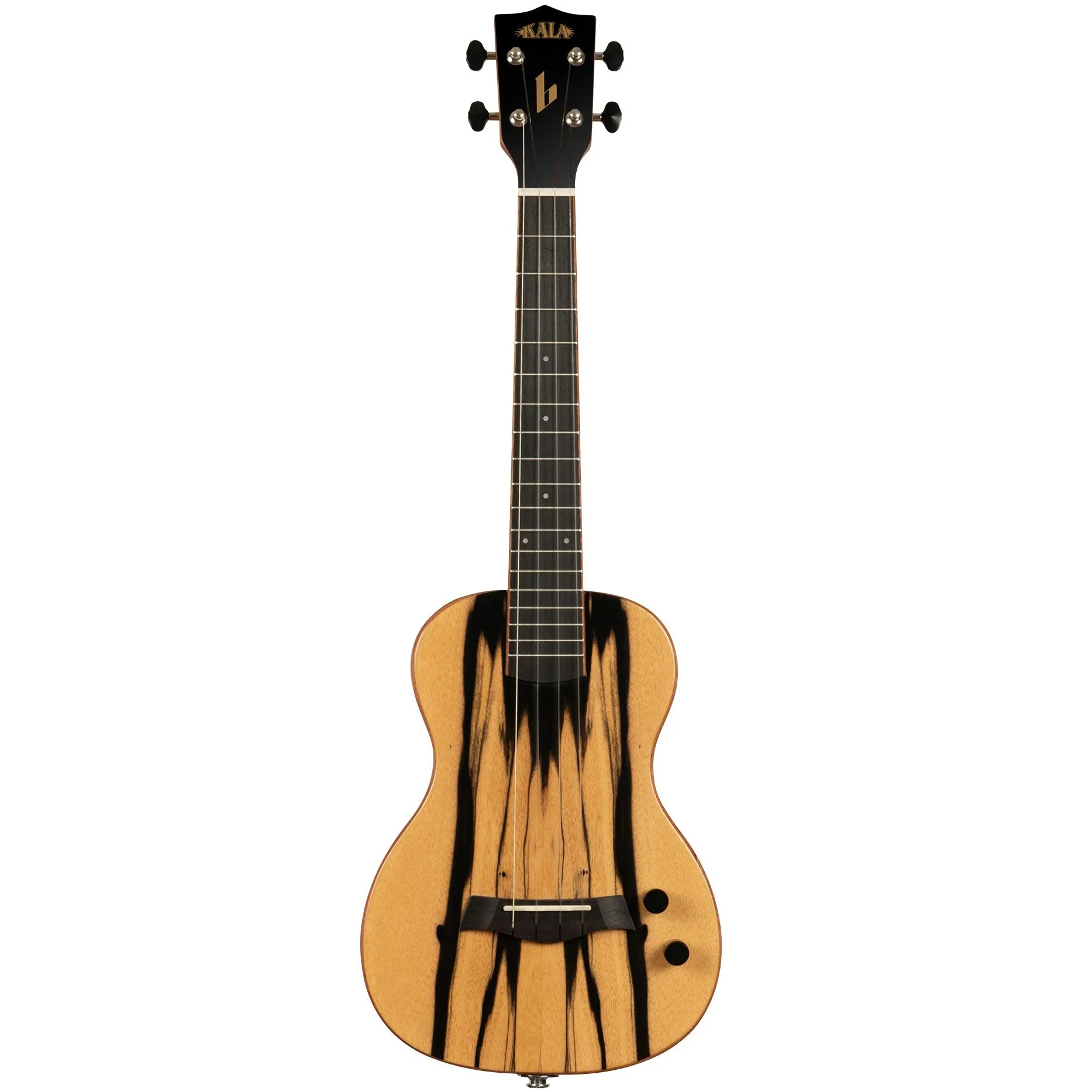 Kala KA-SB-SUN-T Tenor Ukulele Solid Body White Ebony, Sunny & The Black Pack Signature