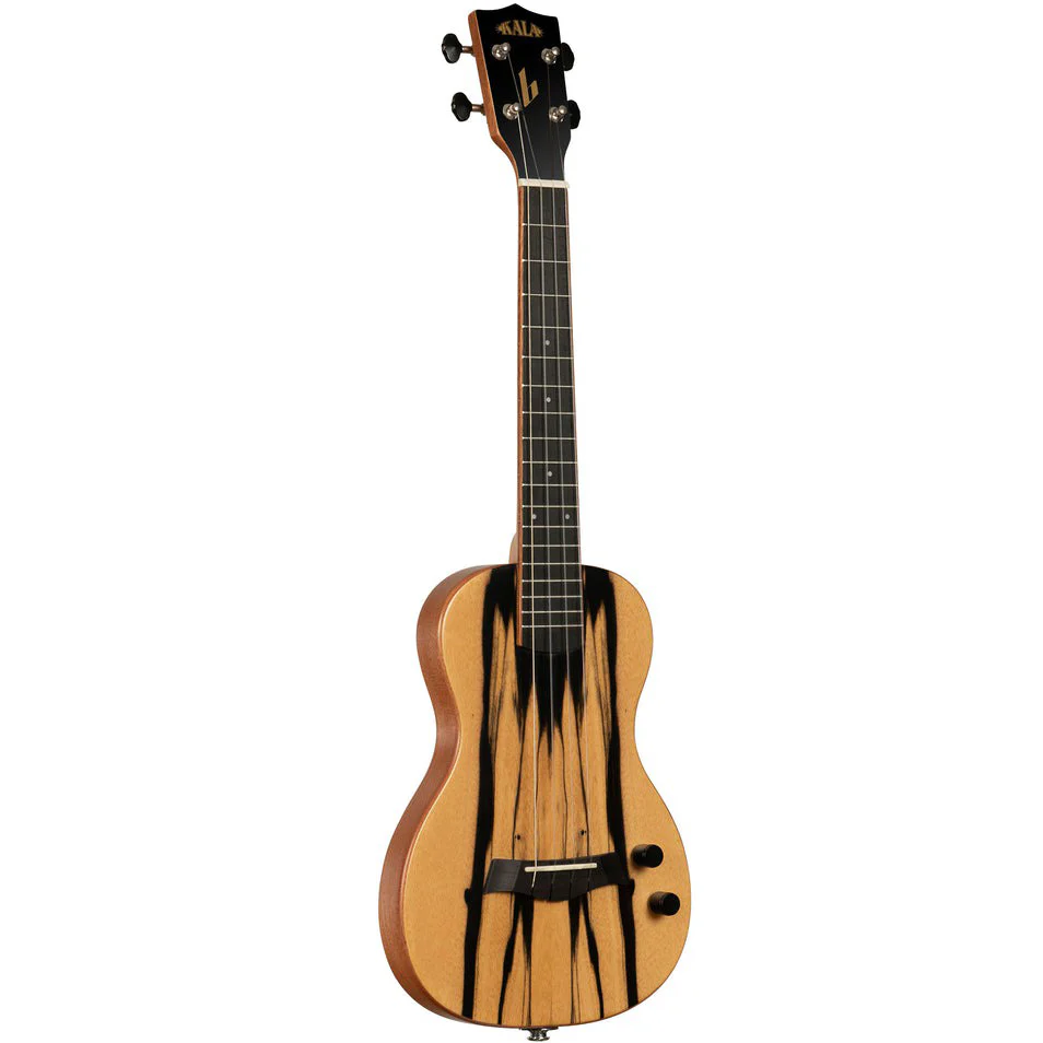 Kala KA-SB-SUN-T Tenor Ukulele Solid Body White Ebony, Sunny & The Black Pack Signature - Image 2
