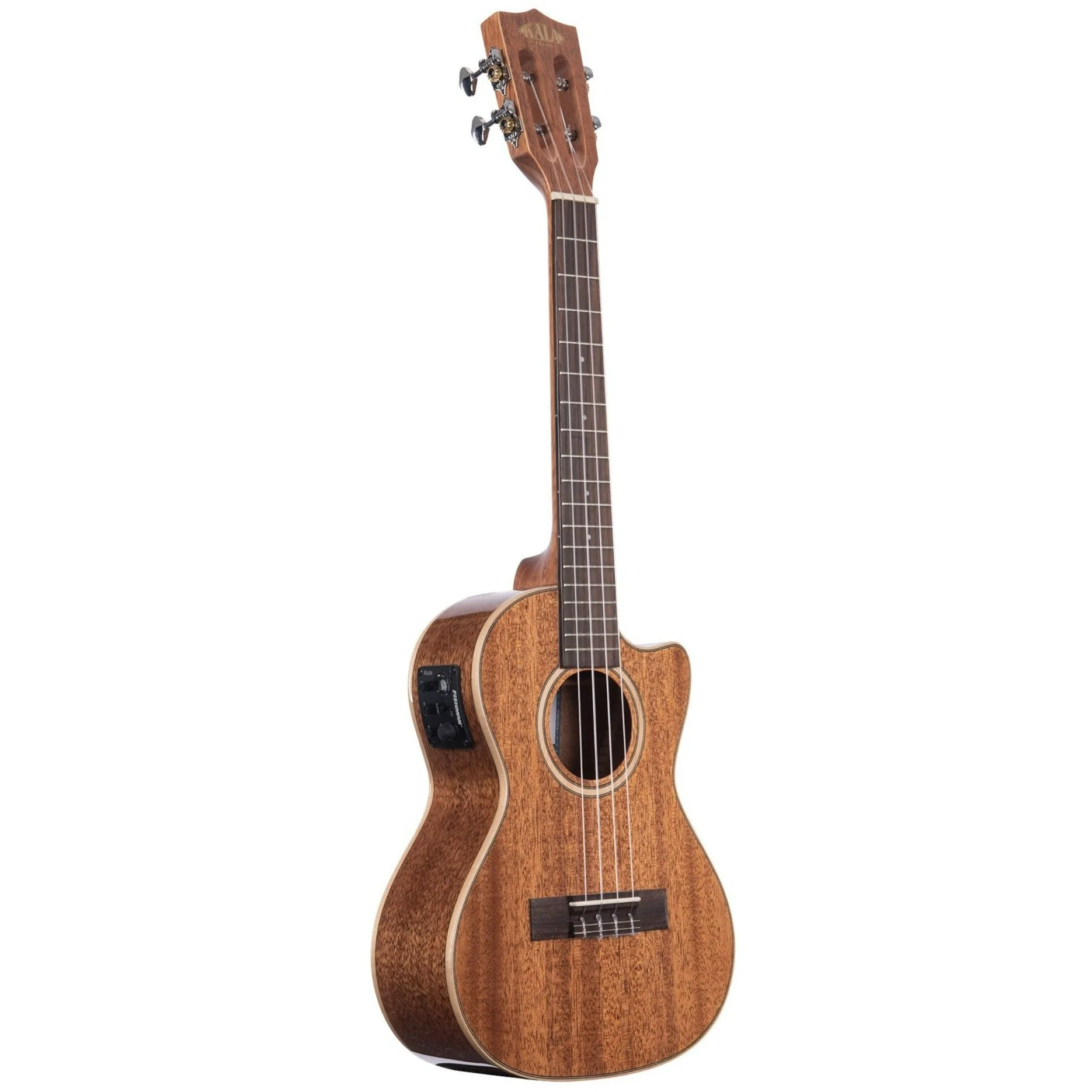 Kala KA-SMH-TG-CE Tenor Gloss Solid Mahogany Ukulele, Cutaway and Electronics - Image 4