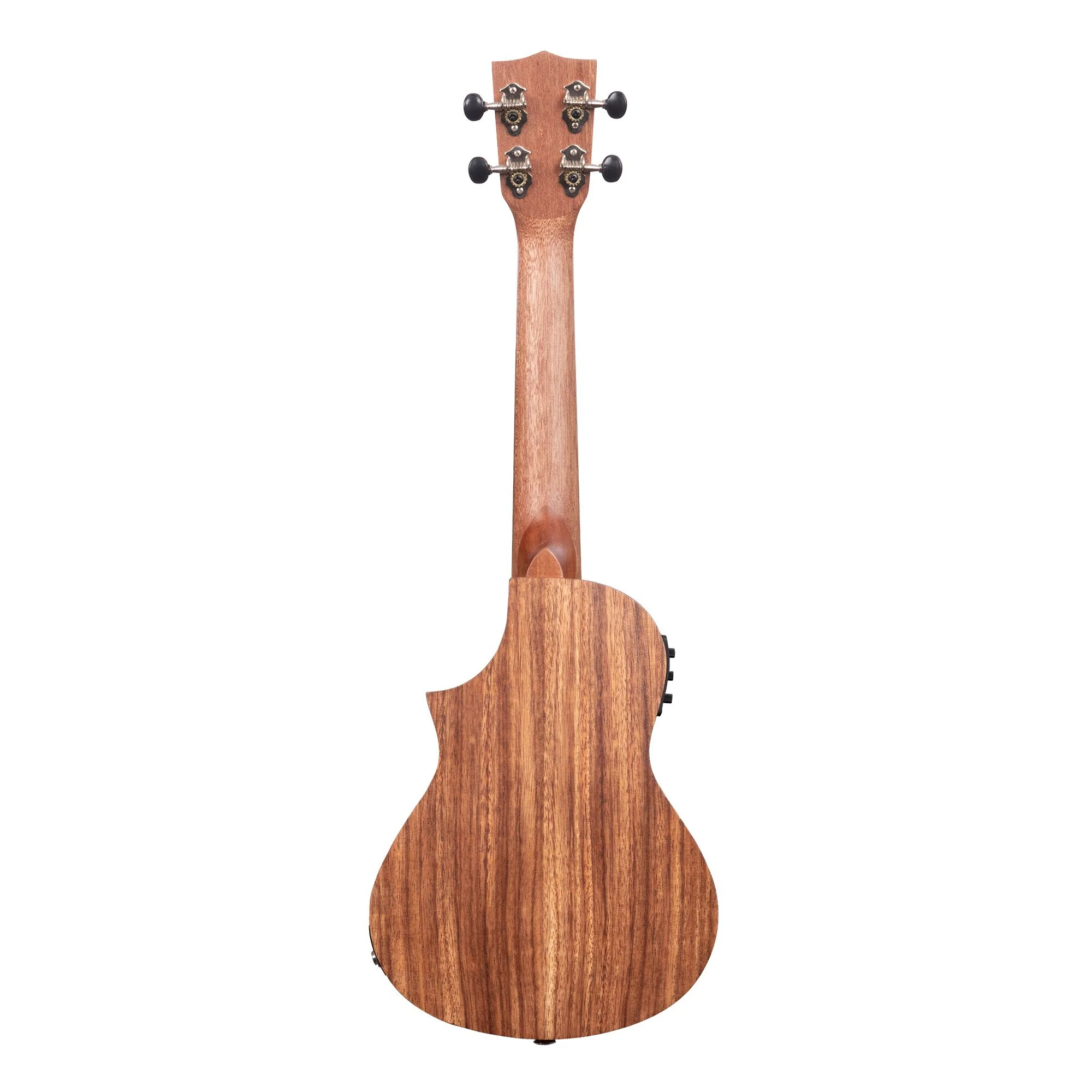 Kala KA-TK-C-CE Concert Teak Tri-Top Ukulele, Cutaway and Electronics - Image 2