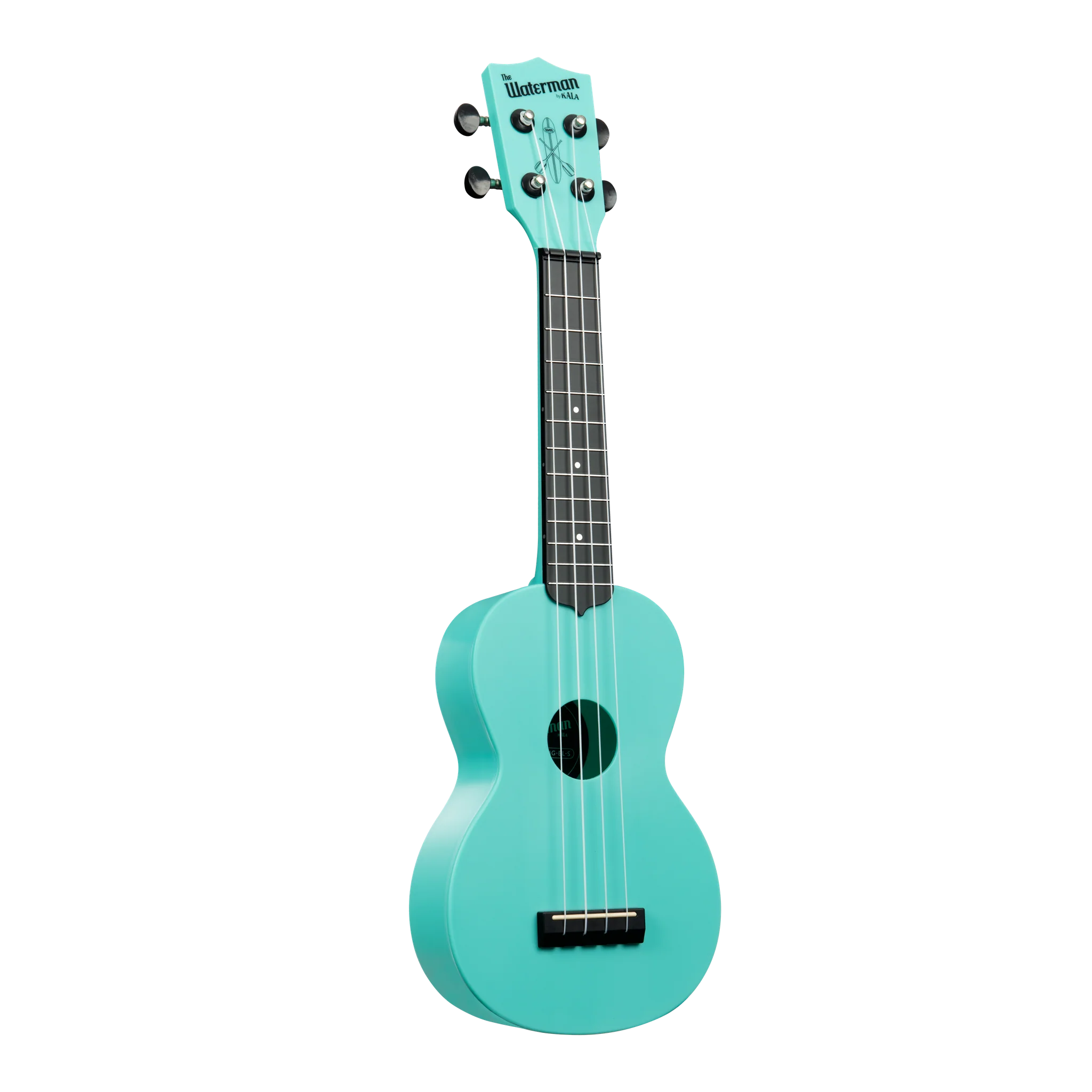 Kala KA-WMG-BL-S Soprano Waterman Ukulele, GITD Aqua Mist - Image 2