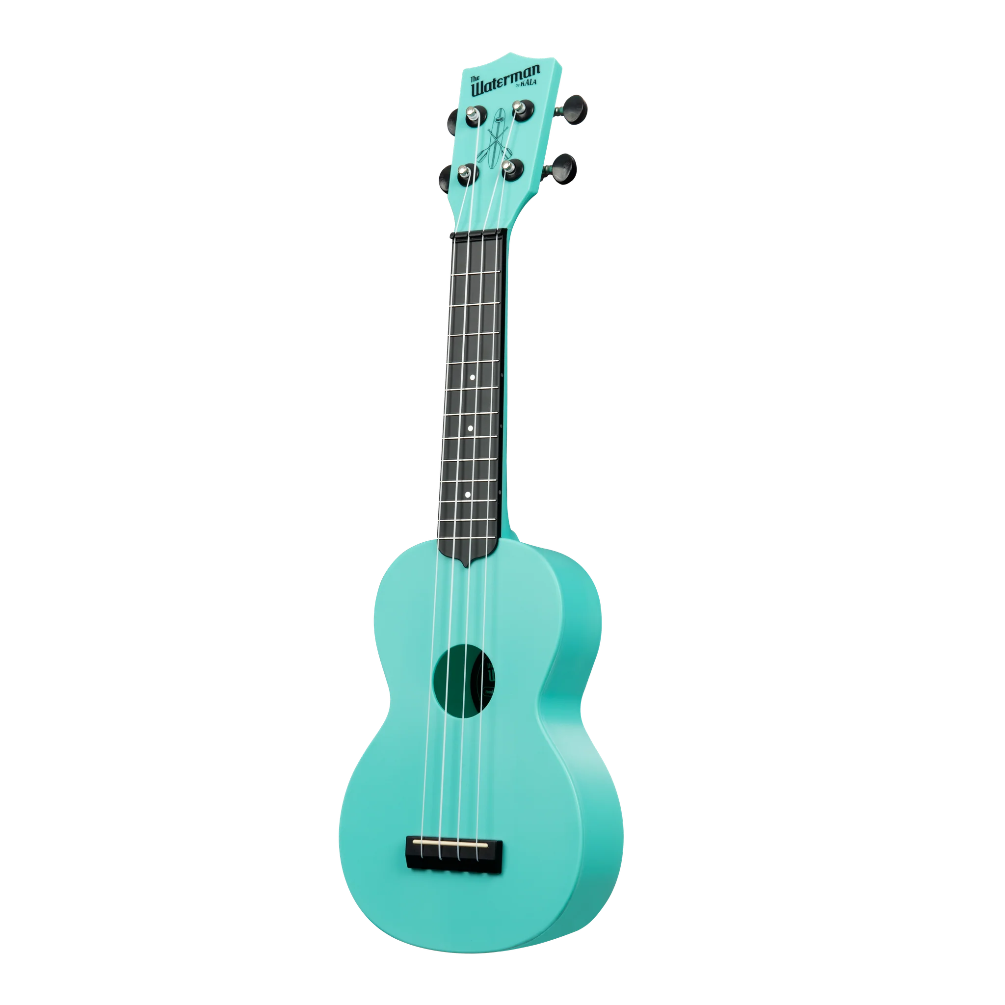 Kala KA-WMG-BL-S Soprano Waterman Ukulele, GITD Aqua Mist - Image 3