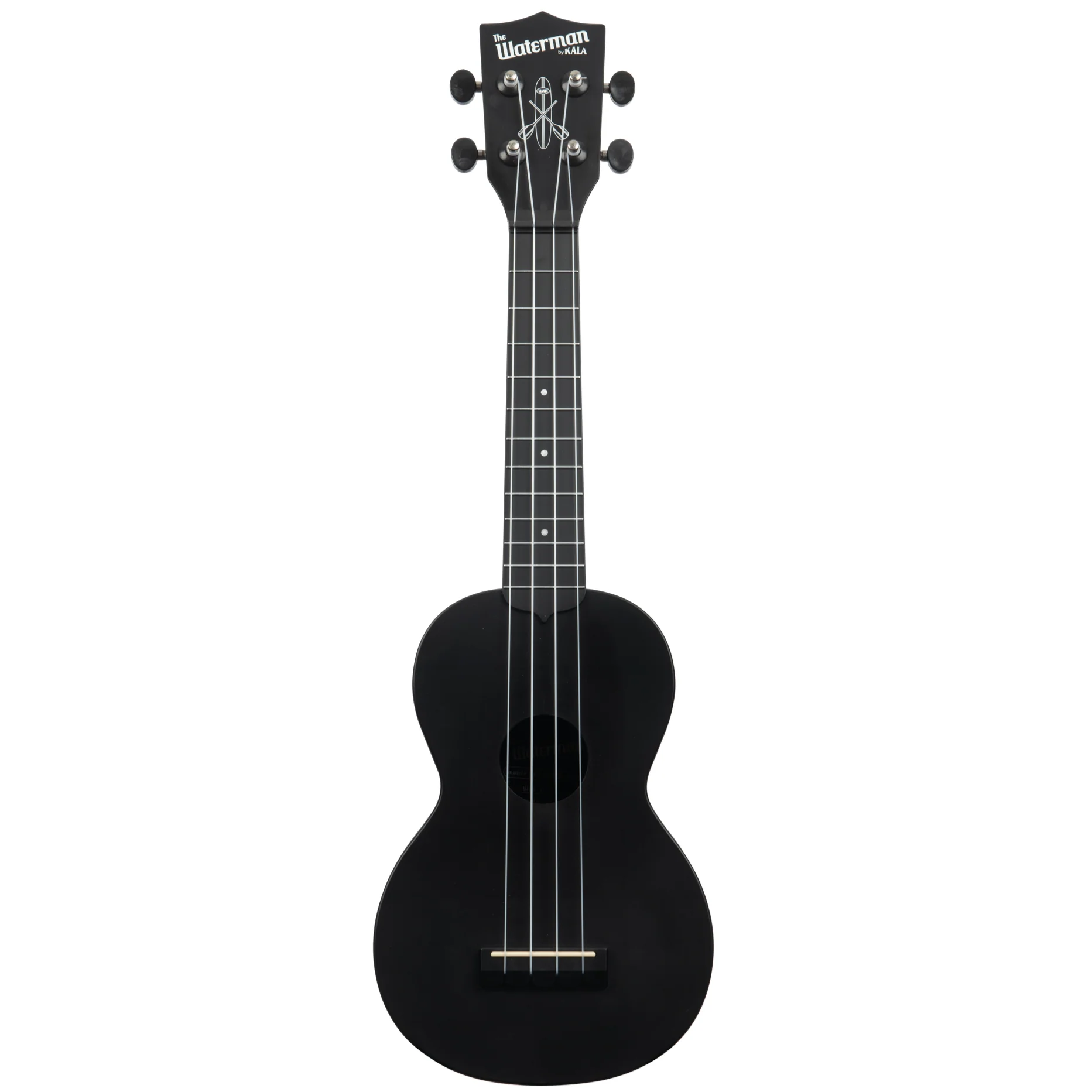 Kala KA-WMS-BK-S Soprano Waterman Ukulele, Black Sand