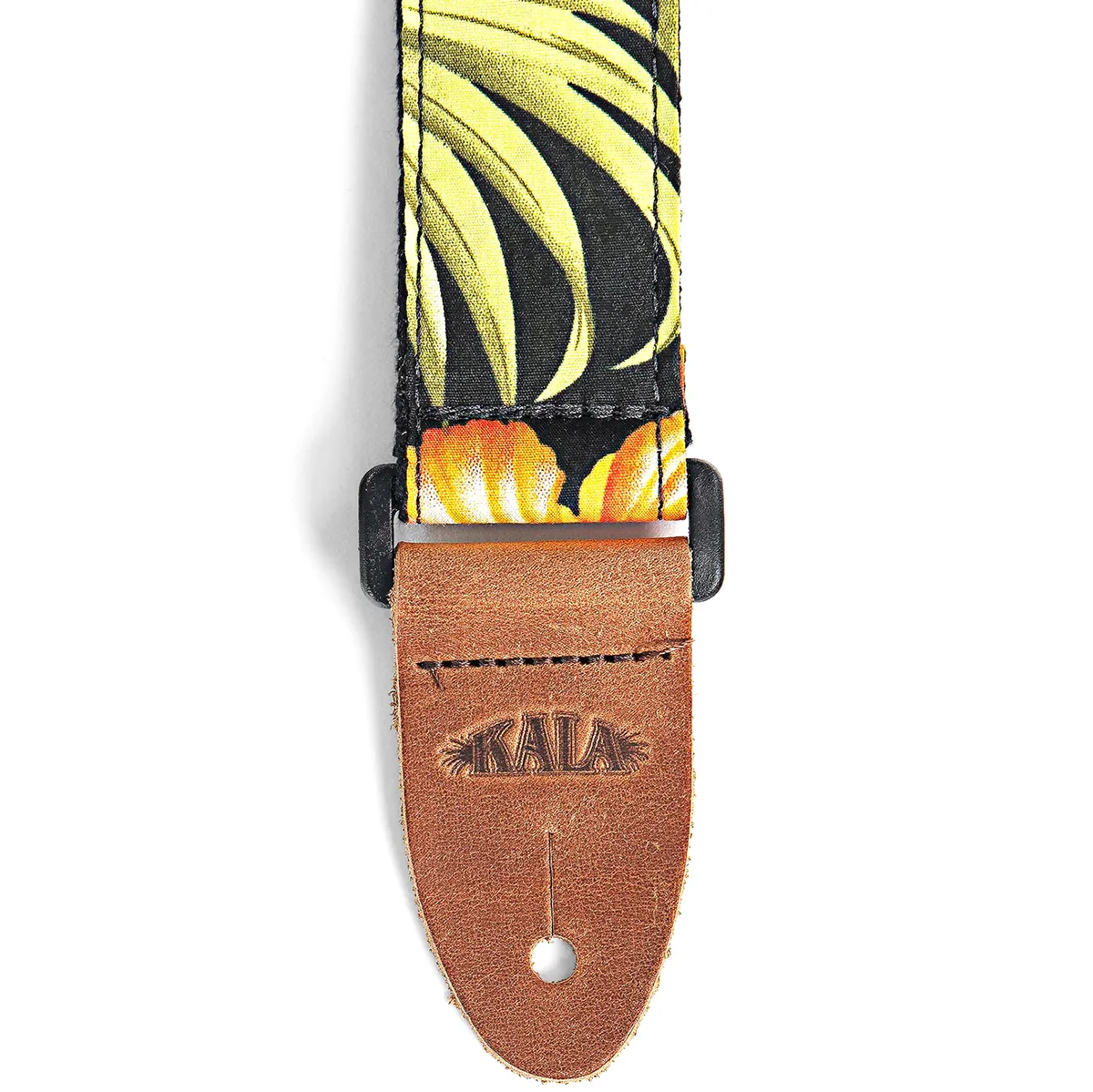 Kala STP-US-HIBBLK Hibiscus Ukulele Strap, Black - Image 2