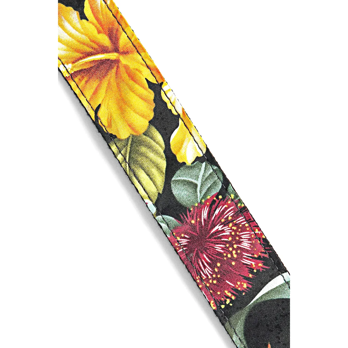 Kala STP-US-HIBBLK Hibiscus Ukulele Strap, Black - Image 3