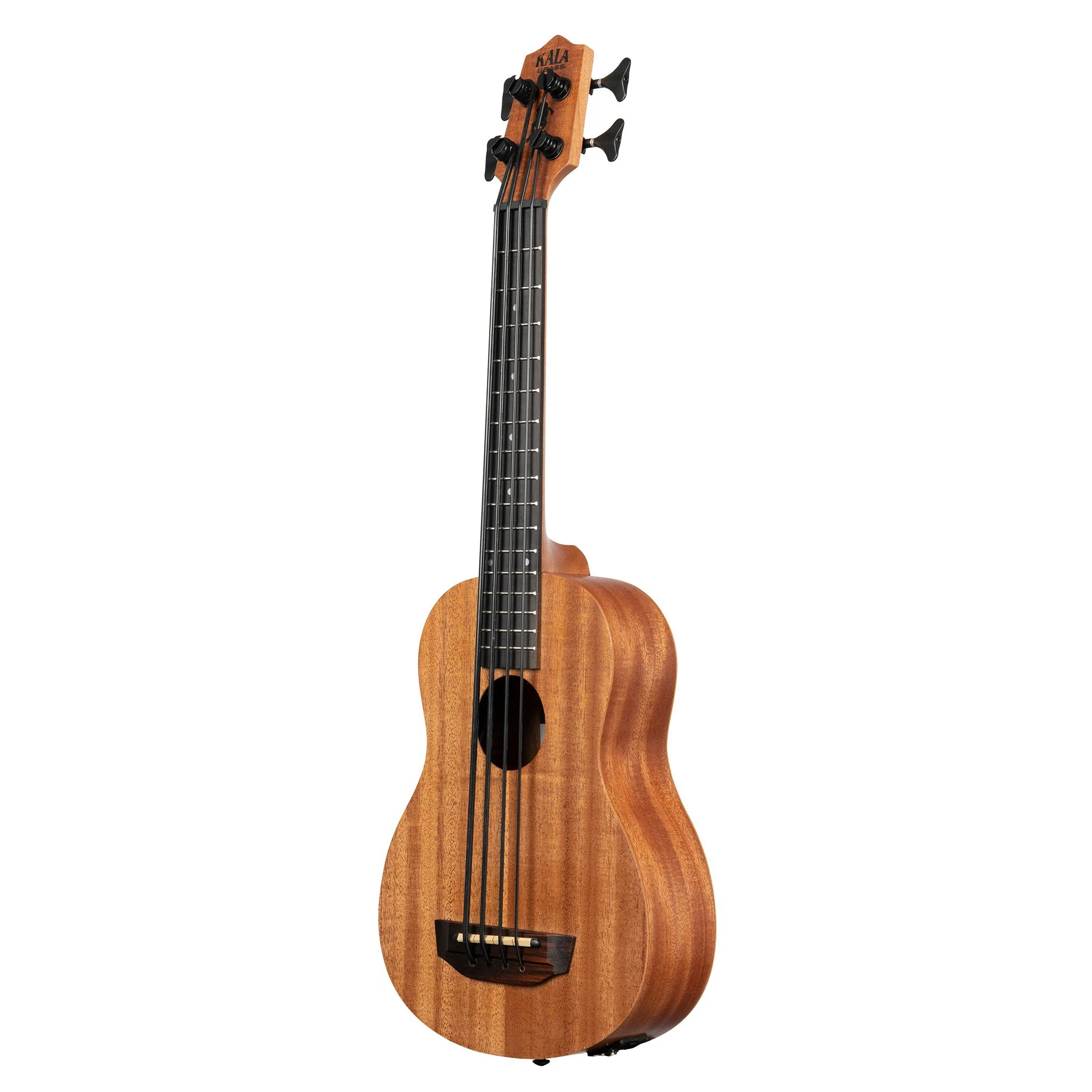 Kala UBASS-NOMAD-FS U-Bass Acoustic-Electric Mahogany Fretted Bass - Image 3