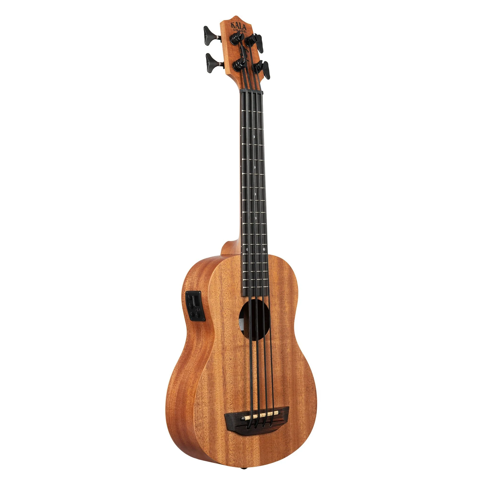 Kala UBASS-NOMAD-FS U-Bass Acoustic-Electric Mahogany Fretted Bass - Image 4