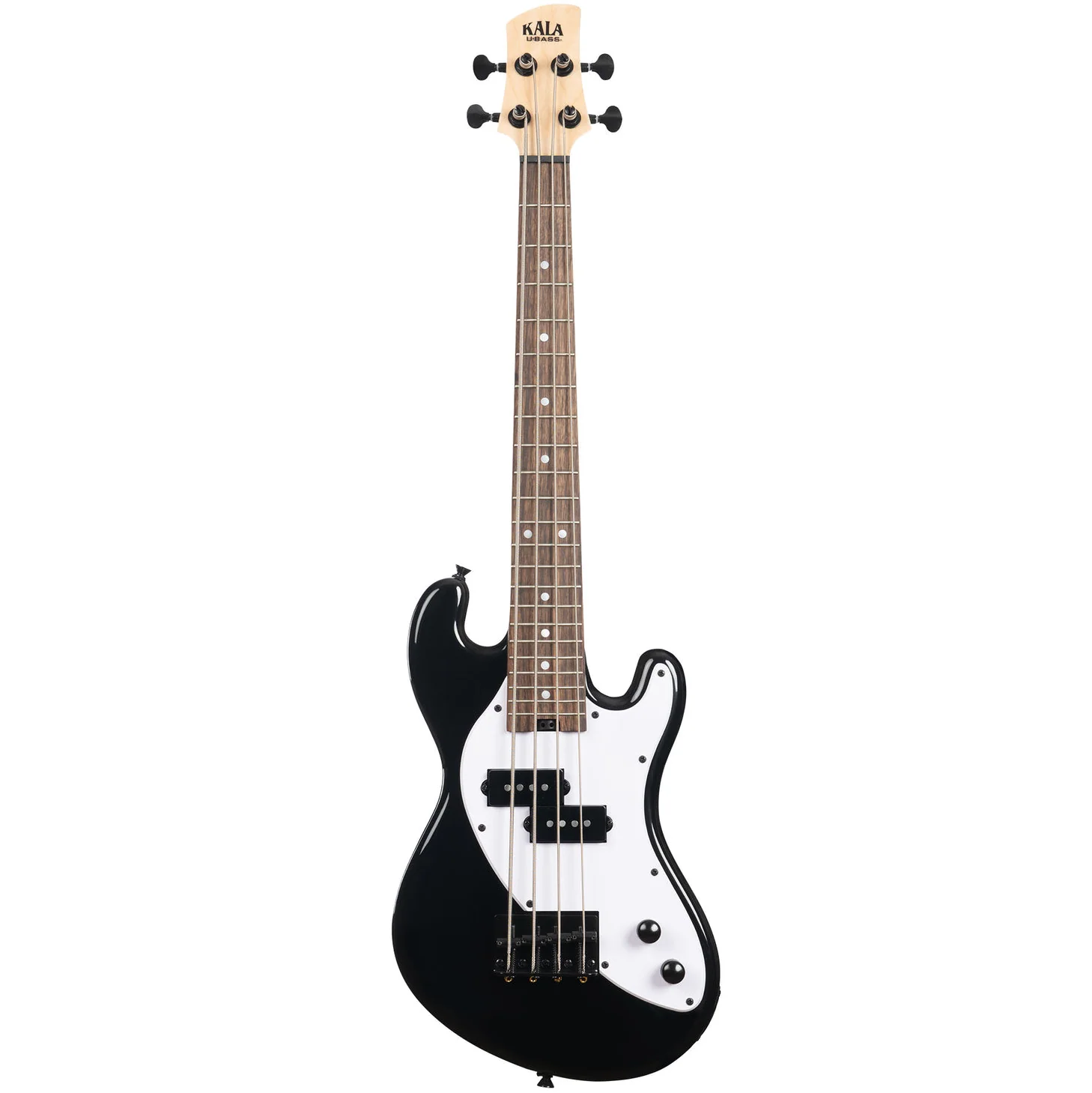 Kala UBASS-SB-BK-FS Solid Body UBASS, 4-String, Fretted, Black