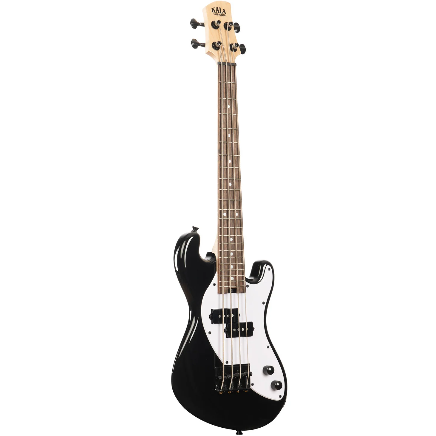 Kala UBASS-SB-BK-FS Solid Body UBASS, 4-String, Fretted, Black - Image 2