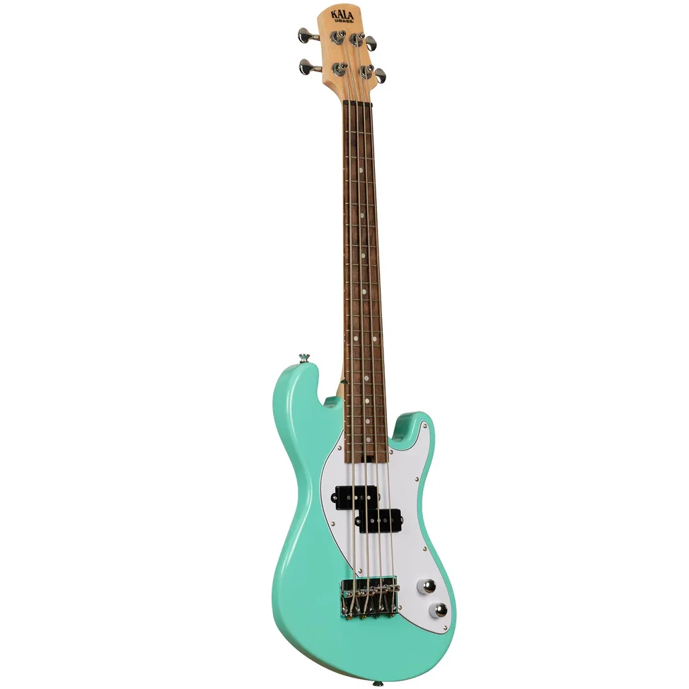 Kala UBASS-SB-GN-FS Solid Body UBASS, 4-String, Fretted, Surf Green - Image 2