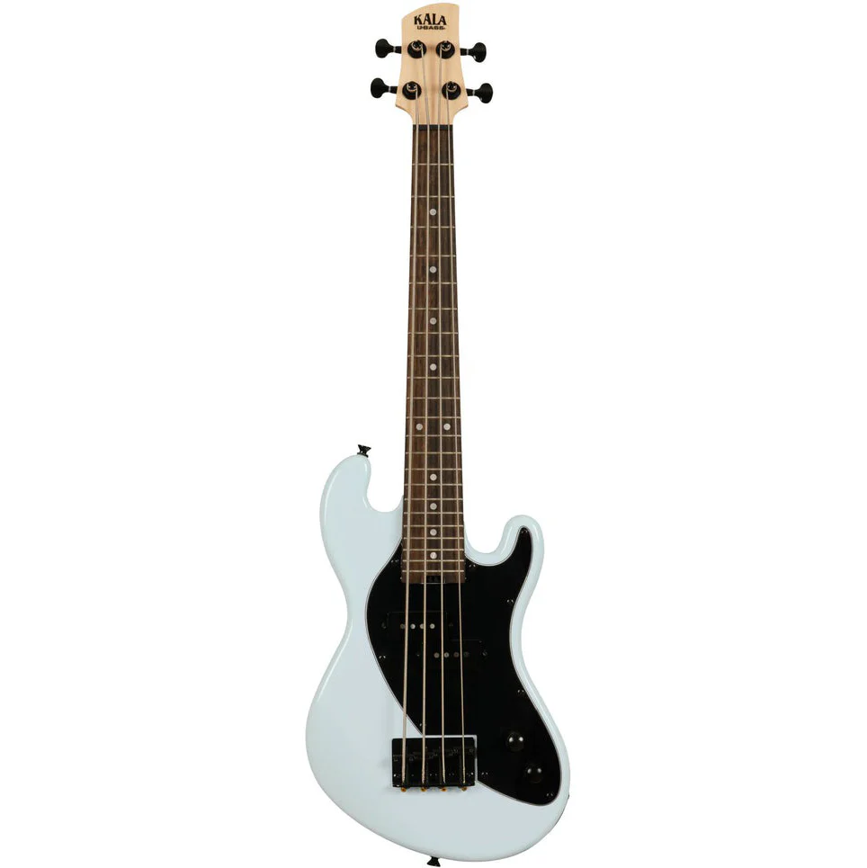 Kala UBASS-SB-LB-FS Solid Body UBASS, 4-String, Fretted, Powder Blue
