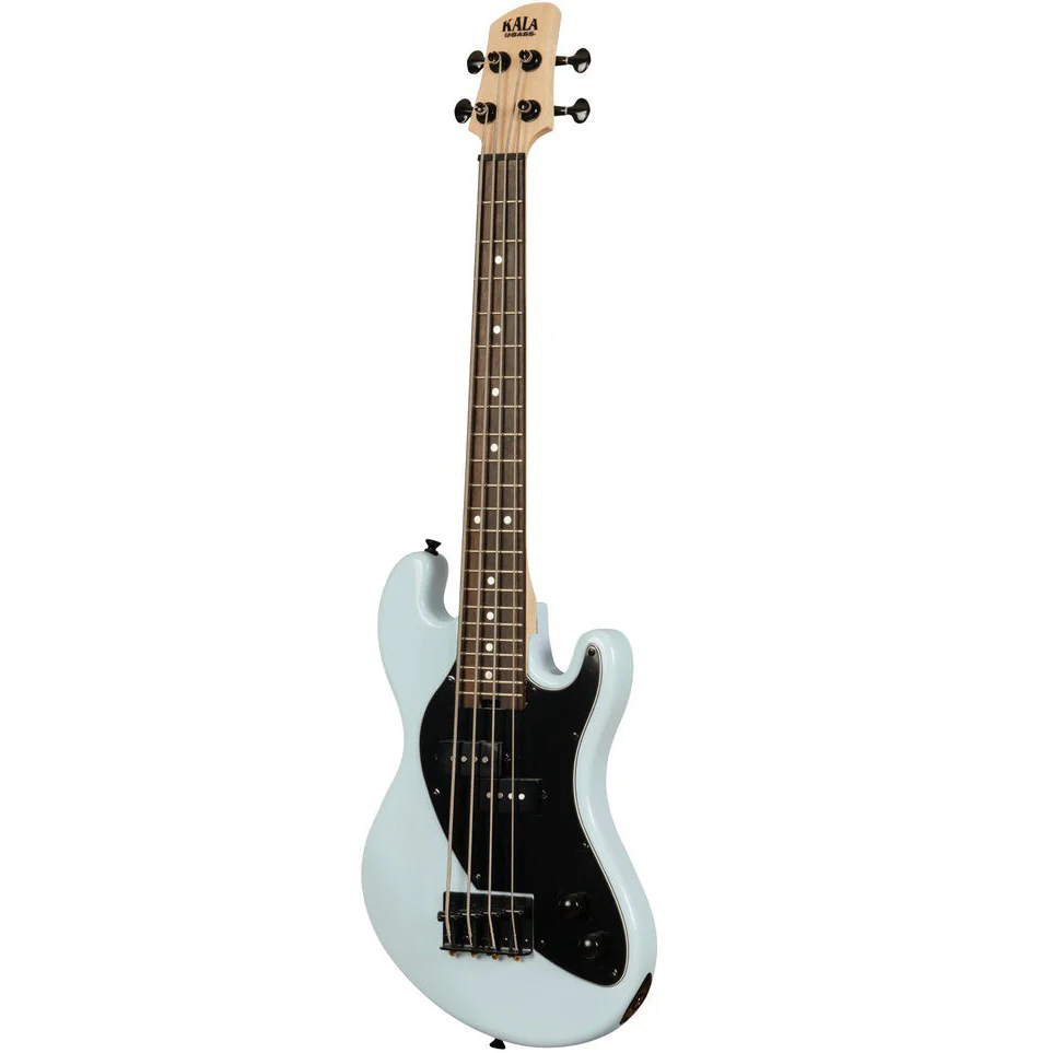 Kala UBASS-SB-LB-FS Solid Body UBASS, 4-String, Fretted, Powder Blue - Image 3