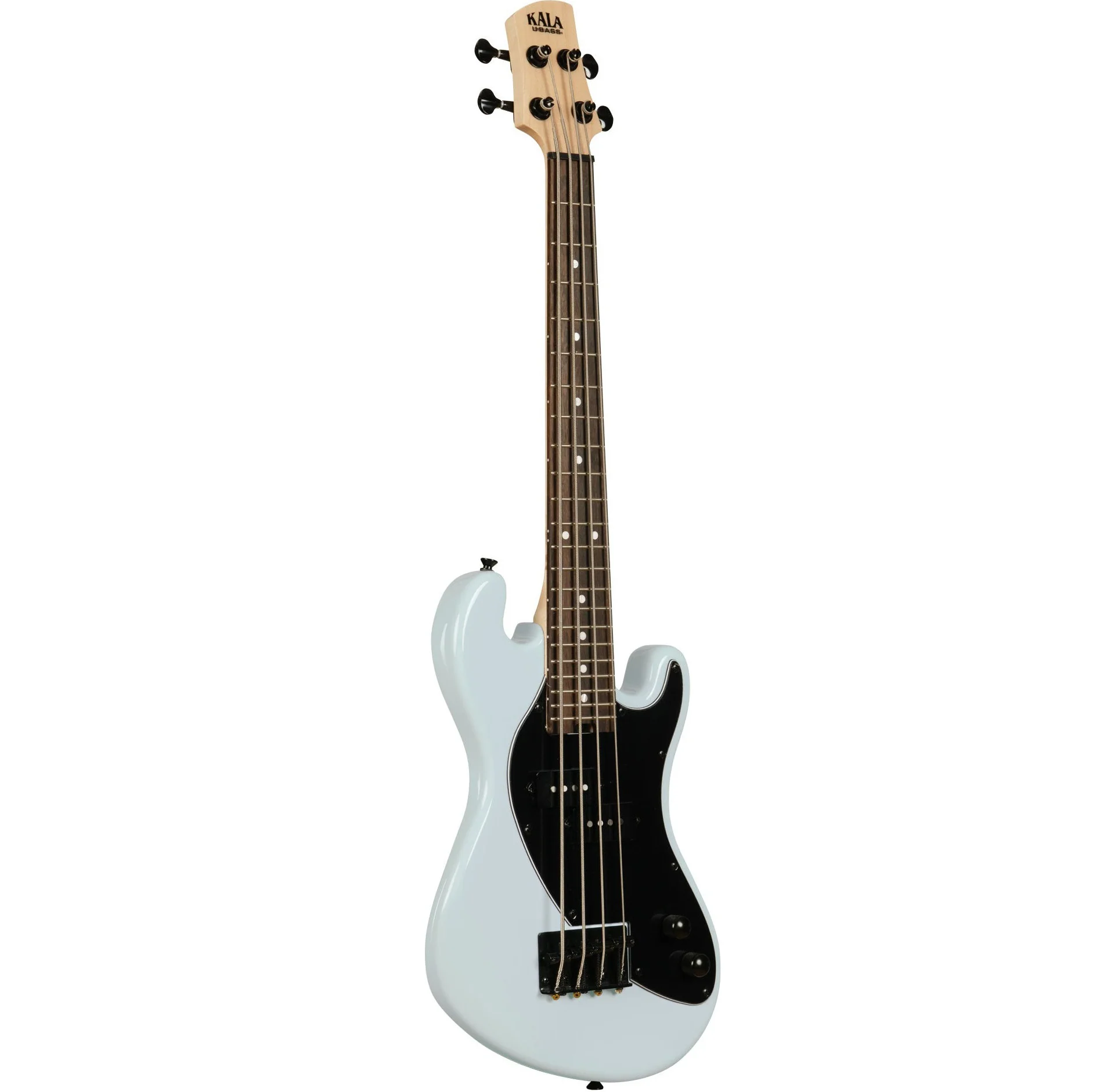 Kala UBASS-SB-LB-FS Solid Body UBASS, 4-String, Fretted, Powder Blue - Image 4