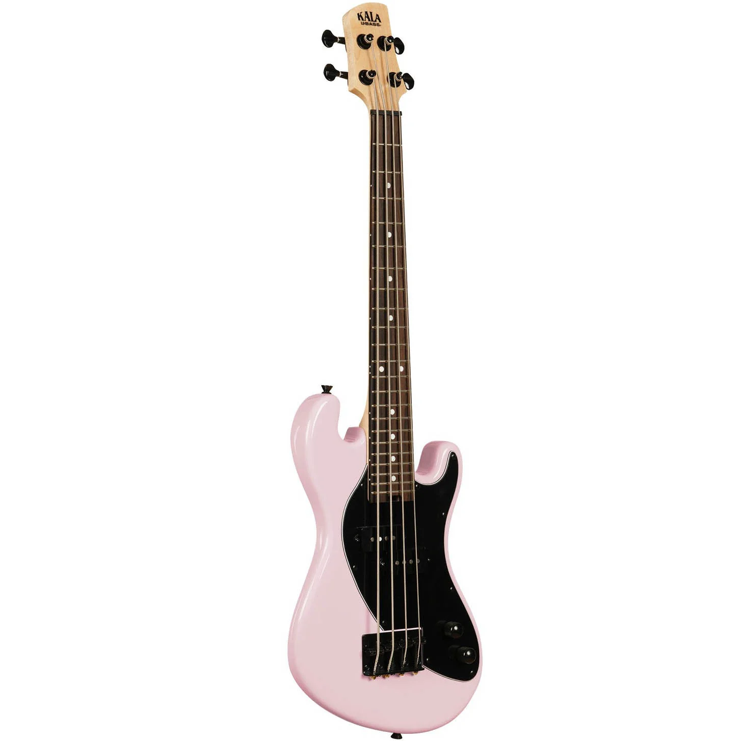 Kala UBASS-SB-LP-FS Solid Body UBASS, 4-String, Fretted, Pale Pink - Image 4