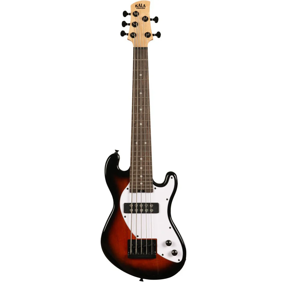 Kala UBASS-SB5-TB-FS Solid Body UBASS, 5-String, Fretted, Tobacco Burst